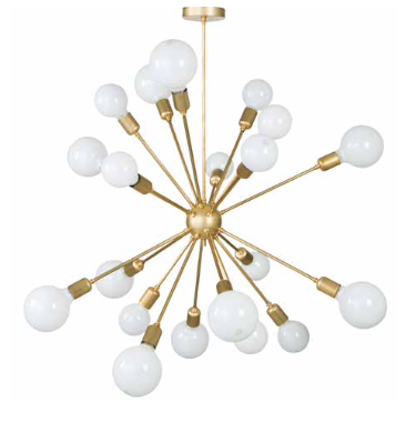 Spica (Latón bruto, sin barniz ni tratamiento, suele tener manchas naturales del material, Sin Bombillas)